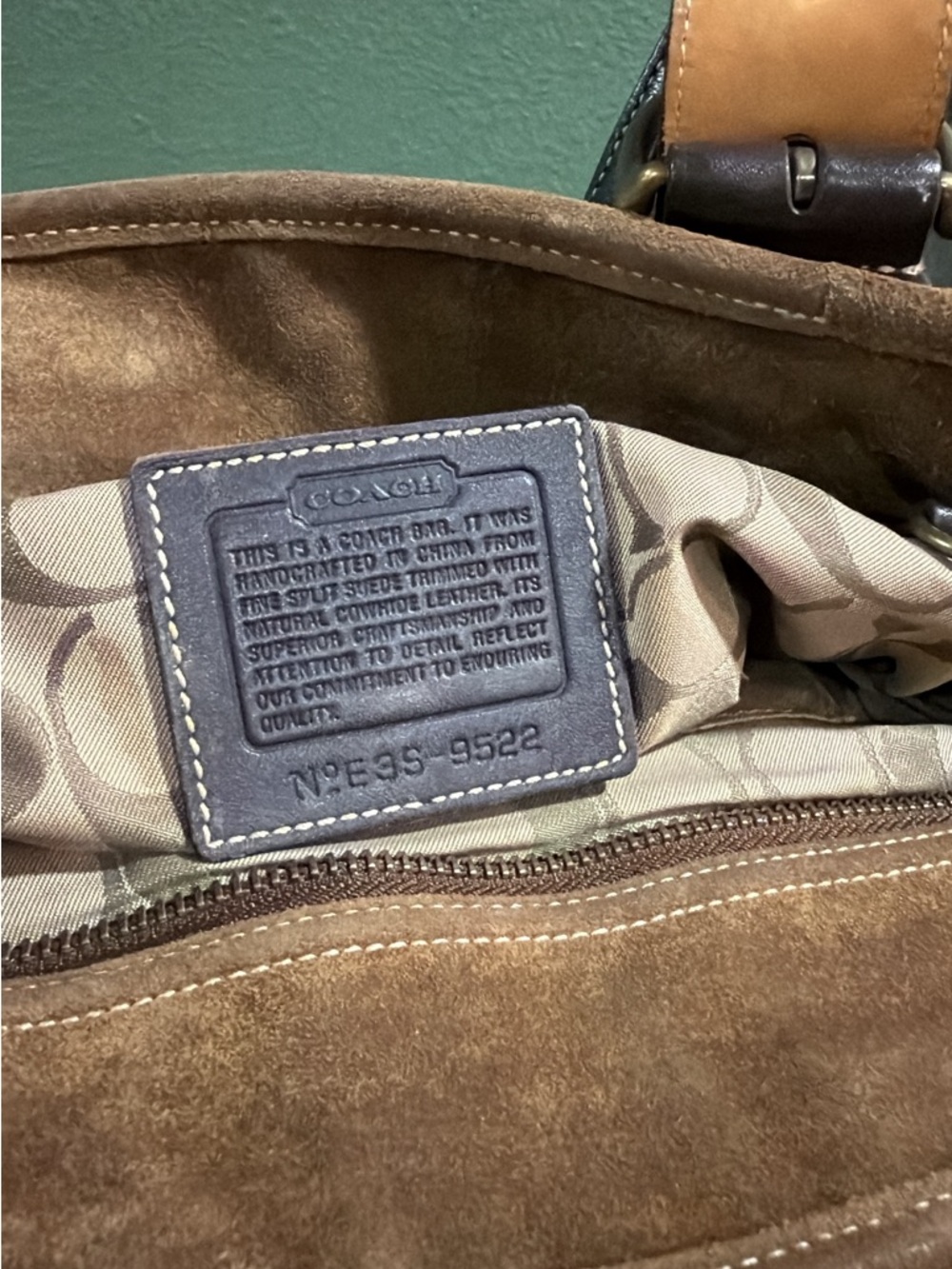 Coach Vintage Y2K Suede Tote - Picture 4 of 7